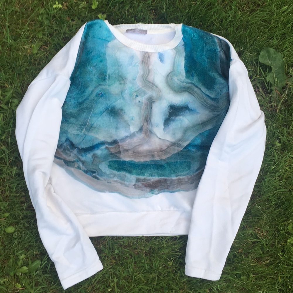 Earthy marble Zara sweat shirt